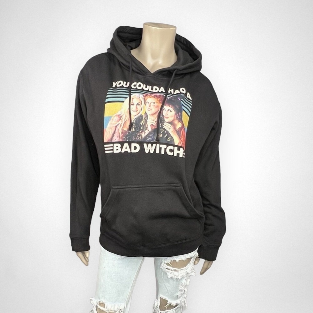 HOCUS POCUS Medium Black Hoodie Sweater Halloween Fall Unisex